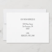 We zijn verhuisd naar modern handgeschreven schrif aankondiging (Achterkant)