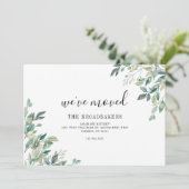 We zijn verhuisd naar modern verhuizen aankondiging (Staand voorkant)