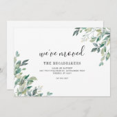 We zijn verhuisd naar modern verhuizen aankondiging (Voorkant / Achterkant)