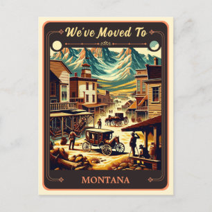 We zijn verhuisd naar Montana BRIEFKAART
