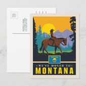 We zijn verhuisd naar Montana Uitnodiging Briefkaart (Voorkant / Achterkant)