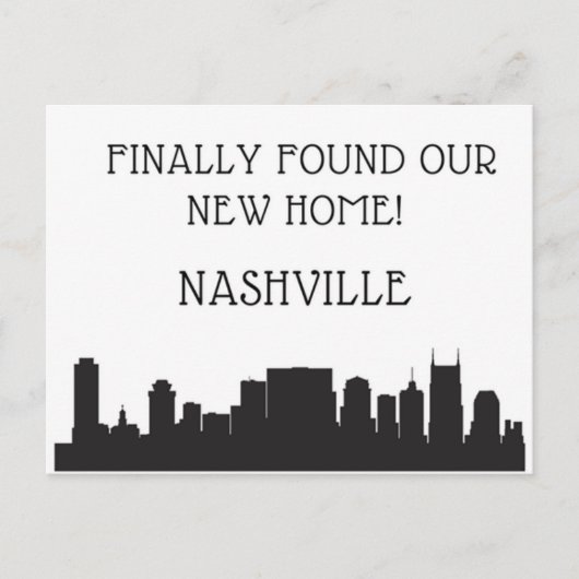We zijn verhuisd naar Nashville Briefkaart (Voorkant)
