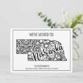 We Zijn Verhuisd Naar Nebraska State Floral Mandal Aankondiging (Staand voorkant)