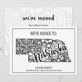We Zijn Verhuisd Naar Nebraska State Floral Mandal Aankondiging (Voorkant / Achterkant)