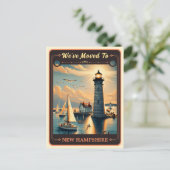 We zijn verhuisd naar New Hampshire |  BRIEFKAART (Staand voorkant)