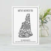 We zijn verhuisd naar New Hampshire State Floral M Aankondiging (Staand voorkant)