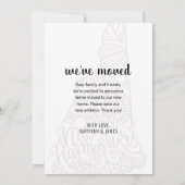 We zijn verhuisd naar New Hampshire State Floral M Aankondiging (Achterkant)