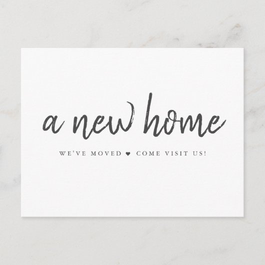 We zijn verhuisd naar New Home Modern Calligraphy Aankondigingskaart (Voorkant)