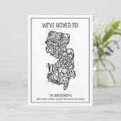 We zijn verhuisd naar New Jersey State Floral Mand Aankondiging (Staand voorkant)