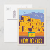 We zijn verhuisd naar New Mexico Uitnodiging Briefkaart (Voorkant / Achterkant)