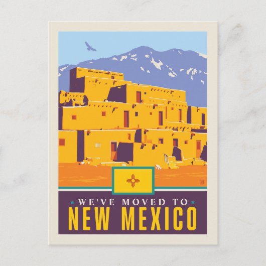 We zijn verhuisd naar New Mexico Uitnodiging Briefkaart (Voorkant)