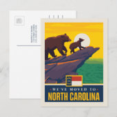We zijn verhuisd naar North Carolina Uitnodiging Briefkaart (Voorkant / Achterkant)