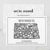 We zijn verhuisd naar North Dakota State Floral Ma Aankondiging (Voorkant / Achterkant)