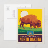 We zijn verhuisd naar North Dakota Uitnodiging Briefkaart (Voorkant / Achterkant)