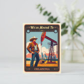 We zijn verhuisd naar Oklahoma |  BRIEFKAART (Staand voorkant)