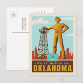 We zijn verhuisd naar Oklahoma Uitnodiging Briefkaart (Voorkant / Achterkant)