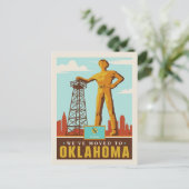 We zijn verhuisd naar Oklahoma Uitnodiging Briefkaart (Staand voorkant)