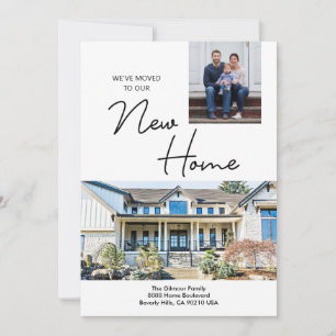We zijn verhuisd naar ons nieuwe huis Aangepaste f Feestdagenkaart