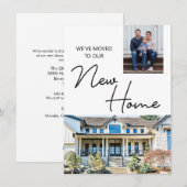 We zijn verhuisd naar ons nieuwe huis aangepaste f feestdagenkaart (Voorkant / Achterkant)