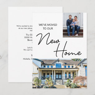 We zijn verhuisd naar ons nieuwe huis aangepaste f feestdagenkaart