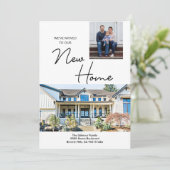 We zijn verhuisd naar onze Nieuwe Thuis aangepaste Aankondiging (Staand voorkant)