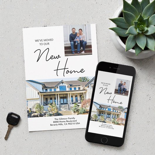 We zijn verhuisd naar onze Nieuwe Thuis aangepaste Aankondiging