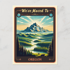 We zijn verhuisd naar Oregon | BRIEFKAART