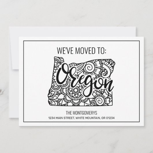 We zijn verhuisd naar Oregon State Floral Mandala Aankondiging (Voorkant)