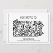 We zijn verhuisd naar Pennsylvania State Floral Ma Aankondiging (Voorkant)