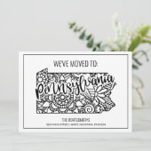 We zijn verhuisd naar Pennsylvania State Floral Ma Aankondiging (Staand voorkant)