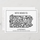 We zijn verhuisd naar Pennsylvania State Floral Ma Aankondiging (Voorkant / Achterkant)
