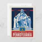 We zijn verhuisd naar Pennsylvania Uitnodiging Briefkaart (Voorkant / Achterkant)