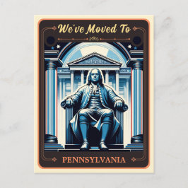 We zijn verhuisd naar Pennsylvania | Vintage ansic Briefkaart
