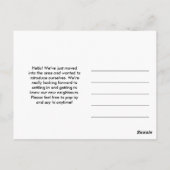 We zijn verhuisd naar Photo Briefkaart Hallo – (Achterkant)