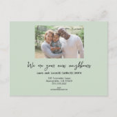 We zijn verhuisd naar Photo Briefkaart Hallo – (Voorkant)