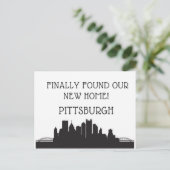 We zijn verhuisd naar Pittsburgh Briefkaart (Staand voorkant)