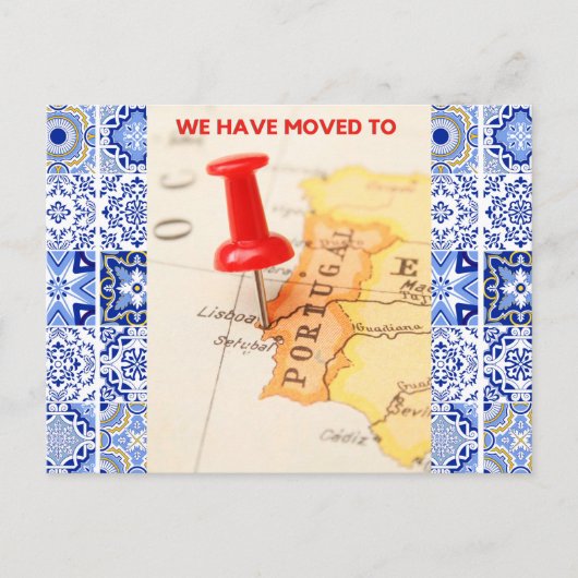 We zijn verhuisd naar Portugal briefkaart (Voorkant)