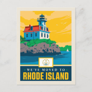 We zijn verhuisd naar Rhode Island Uitnodiging Briefkaart