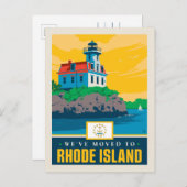 We zijn verhuisd naar Rhode Island Uitnodiging Briefkaart (Voorkant / Achterkant)