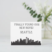 We zijn verhuisd naar Seattle Briefkaart (Staand voorkant)