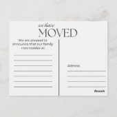 We zijn verhuisd naar Seattle Briefkaart (Achterkant)