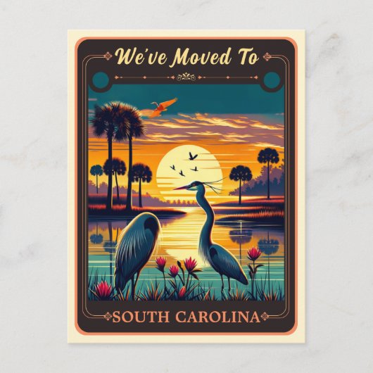 We zijn verhuisd naar South Carolina |  BRIEFKAART (Voorkant)