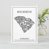 We zijn verhuisd naar South Carolina State Floral  Aankondiging (Staand voorkant)