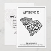 We zijn verhuisd naar South Carolina State Floral  Aankondiging (Voorkant / Achterkant)