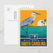 We zijn verhuisd naar South Carolina Uitnodiging Briefkaart (Voorkant / Achterkant)