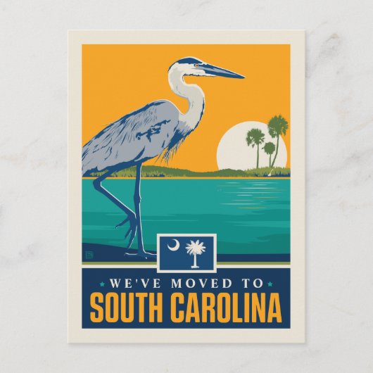 We zijn verhuisd naar South Carolina Uitnodiging Briefkaart (Voorkant)