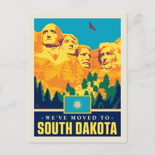 We zijn verhuisd naar South Dakota Uitnodiging Briefkaart (Voorkant)