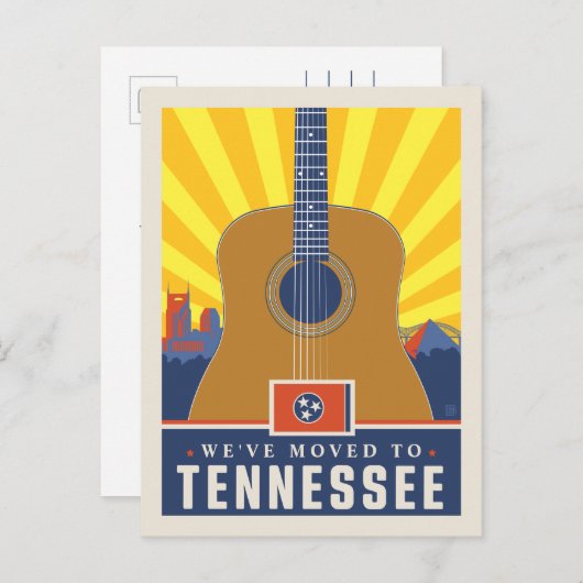 We zijn verhuisd naar Tennessee Uitnodiging Briefkaart (Voorkant / Achterkant)