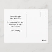 We zijn verhuisd naar Texas Wood Cut Red Heart Briefkaart (Achterkant)