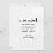 We zijn verhuisd naar Utah State Floral Mandala Ne Aankondiging (Achterkant)